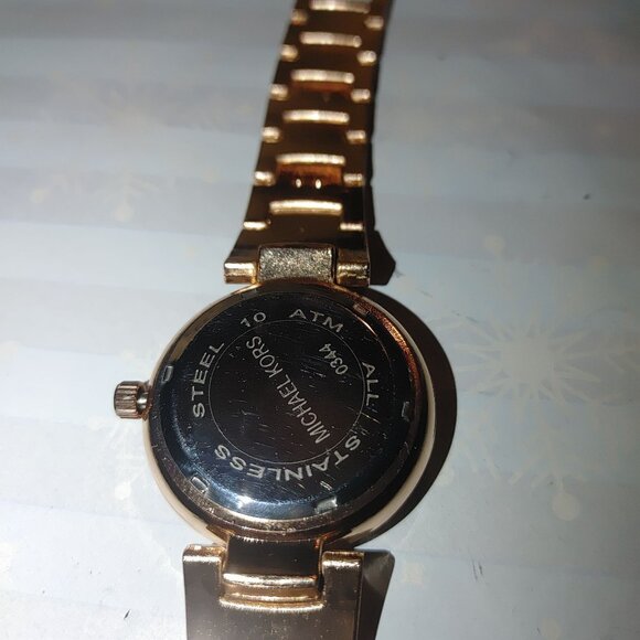 Wristwatch Michael Kors Logo Stainless Steel Rose Gold Watch Crystal Accents main image 8